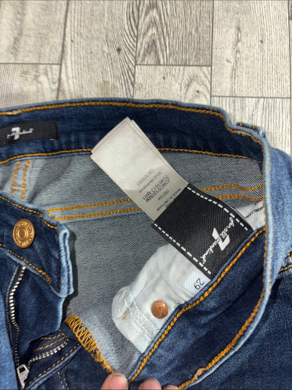 7 for all man kind dojo dark wash - Picture 2 of 4